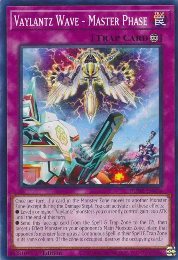 YuGiOh Trading Card Game Duelist Nexus Common Vaylantz Wave - Master Phase DUNE-EN074