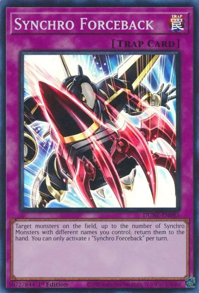 YuGiOh Trading Card Game Duelist Nexus Super Rare Synchro Forceback DUNE-EN085