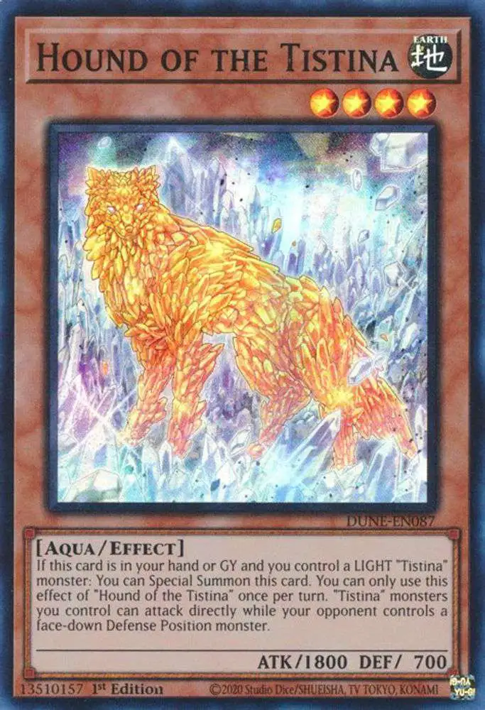 YuGiOh Trading Card Game Duelist Nexus Super Rare Hound of the Tistina DUNE-EN087