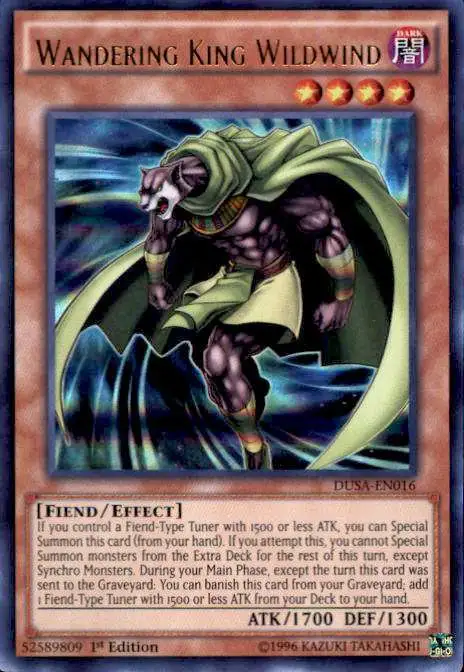 YuGiOh Duelist Saga Ultra Rare Wandering King Wildwind DUSA-EN016