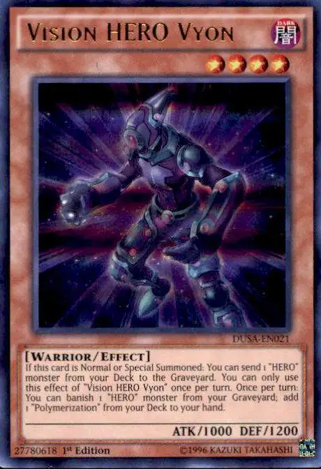 YuGiOh Duelist Saga Ultra Rare Vision HERO Vyon DUSA-EN021