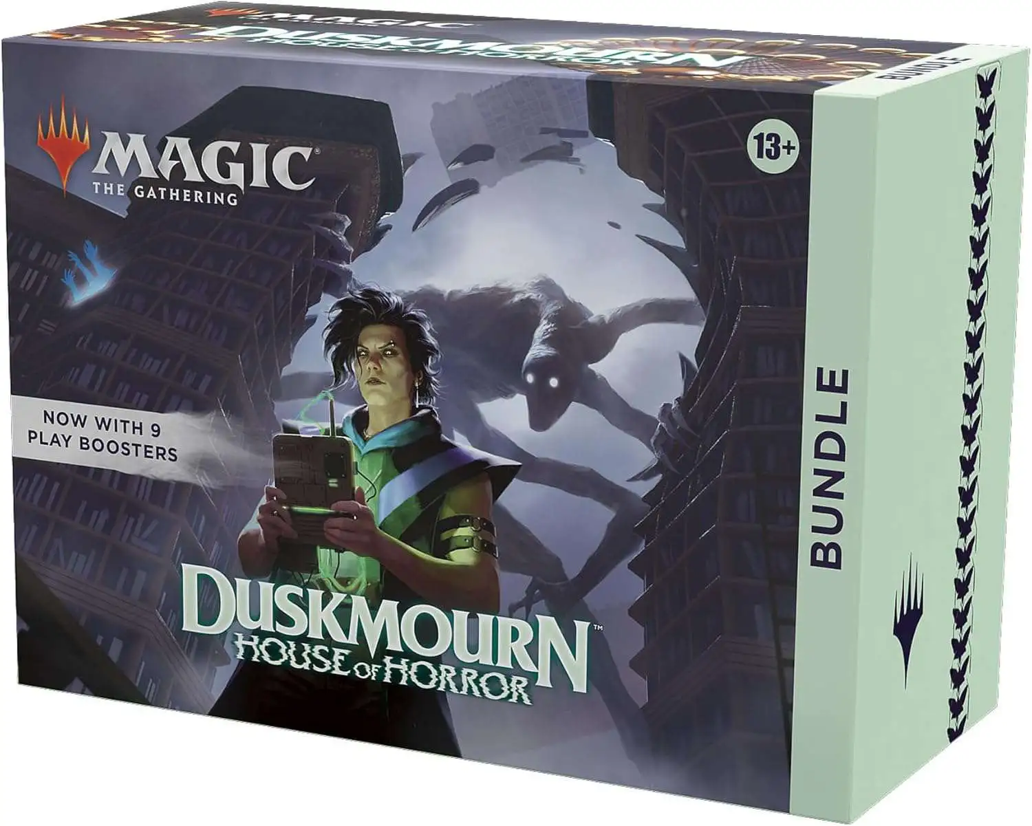 MtG Duskmourn: House of Horror Bundle [9 Duskmourn Play Boosters, 1 Foil Alt-Art Card, 30 Land Cards 15 Foil, 15 Nonfoil]