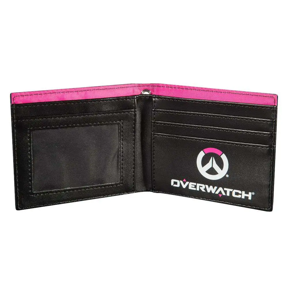 Authentic OVERWATCH D.VA Pink Bunny Bi-Fold Wallet Black Pink NEW 