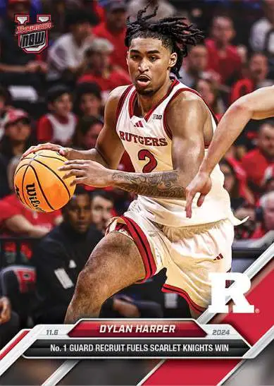 NCAA Rutgers Scarlet Knights 2024-25 Bowman U NOW Basketball Dylan Harper #5