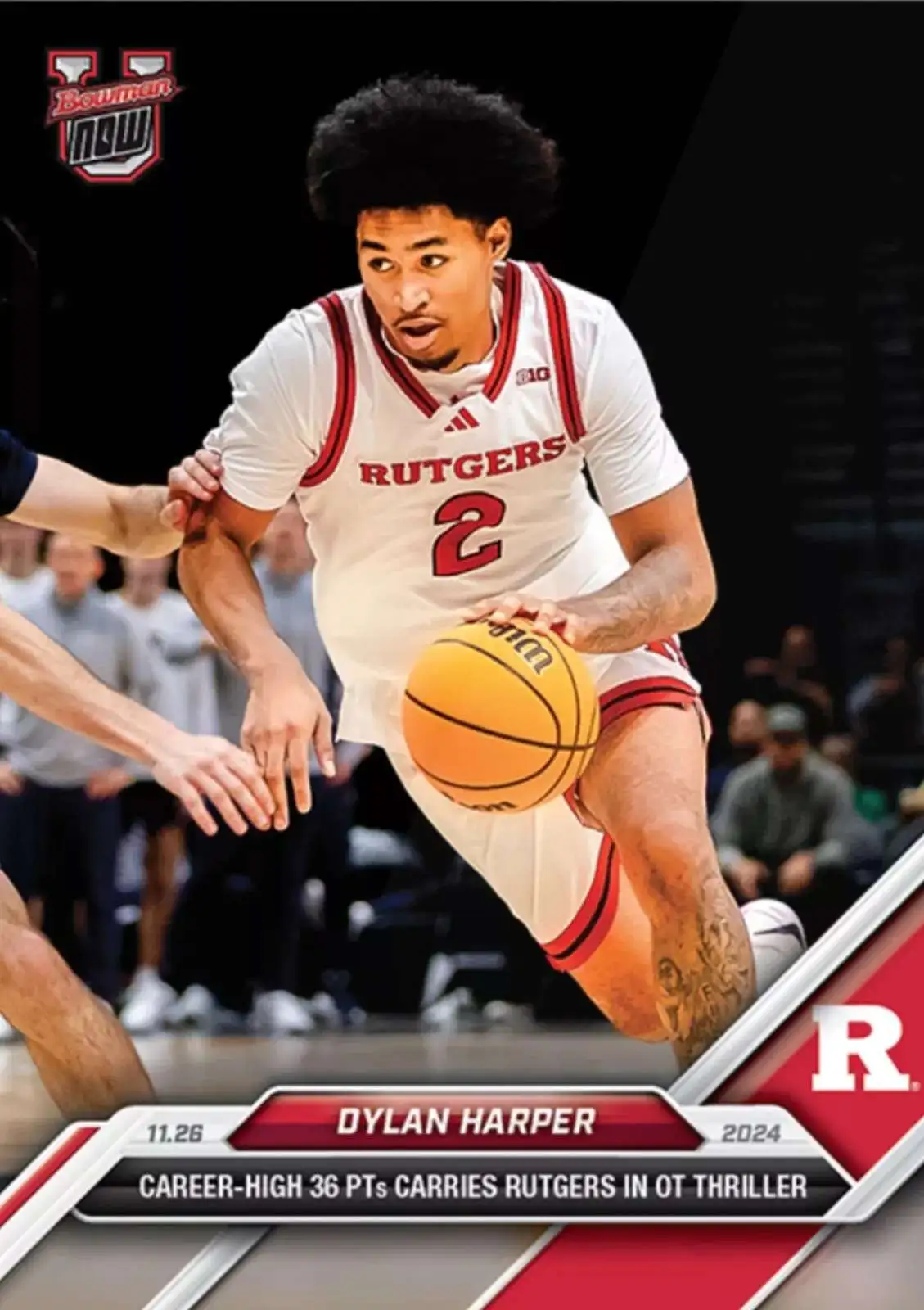 NCAA Rutgers Scarlet Knights 2024-25 Bowman U NOW Basketball Dylan Harper #18