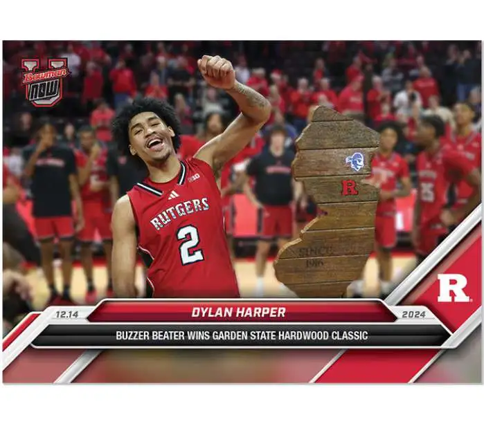 NCAA Rutgers Scarlet Knights 2024-25 Bowman U NOW Basketball Dylan Harper #30 [Buzzer Beater Wins Garden State Hardwood Classic]