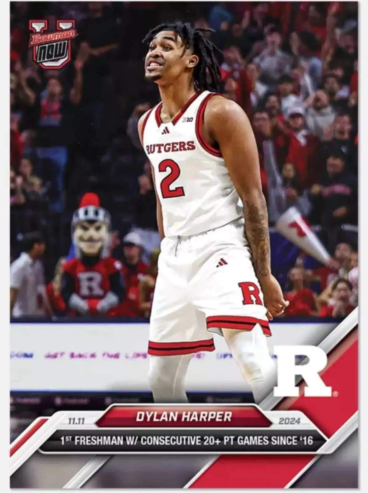 NCAA Rutgers Scarlet Knights 2024-25 Bowman U NOW Basketball Dylan Harper #8