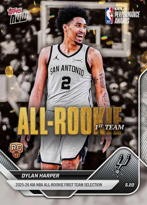 NBA San Antonio Spurs 2025-26 NOW Basketball Dylan Harper AR04 [ALL ROOKIE, 1st Team] (Pre-Order ships July)