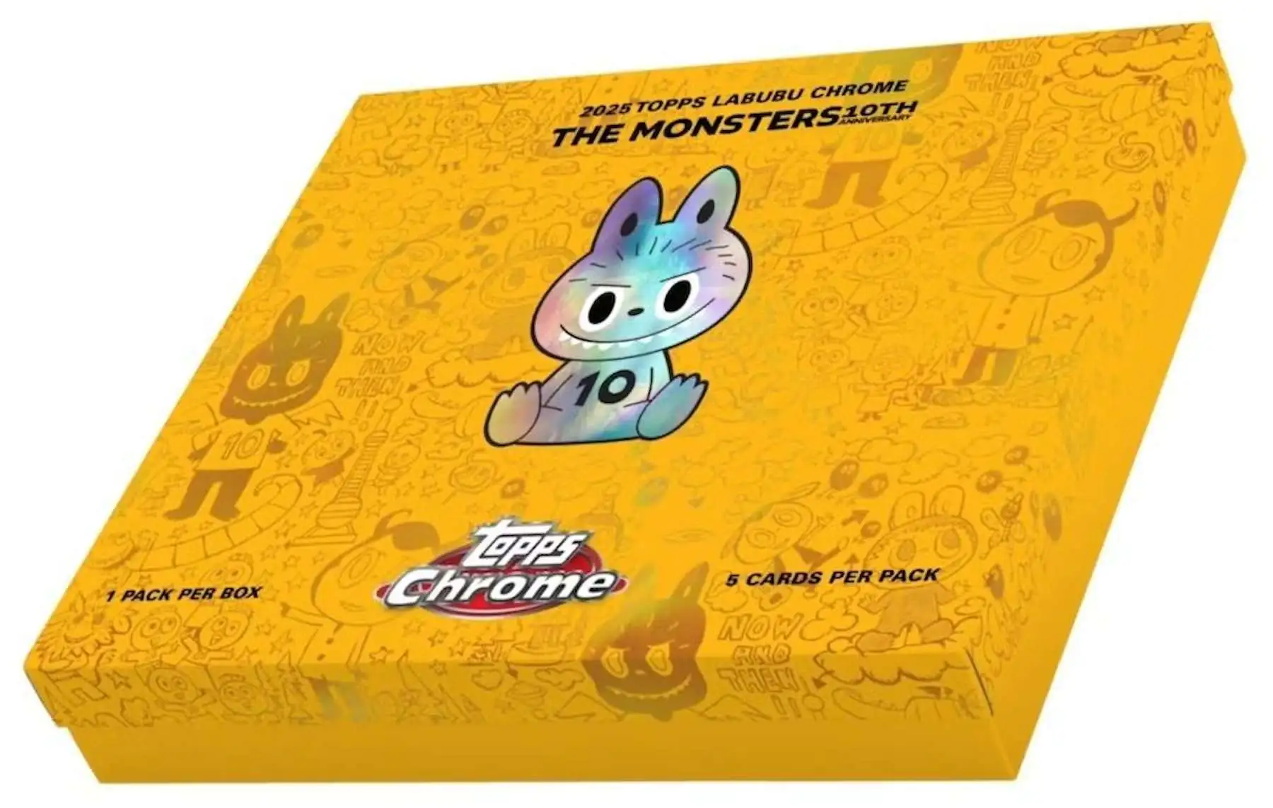 2025 TOPPS LABUBU カードキーホルダー 4個セット Labubu Topps 2025 Chrome 10th Anniversary Trading Card Hobby Box 1