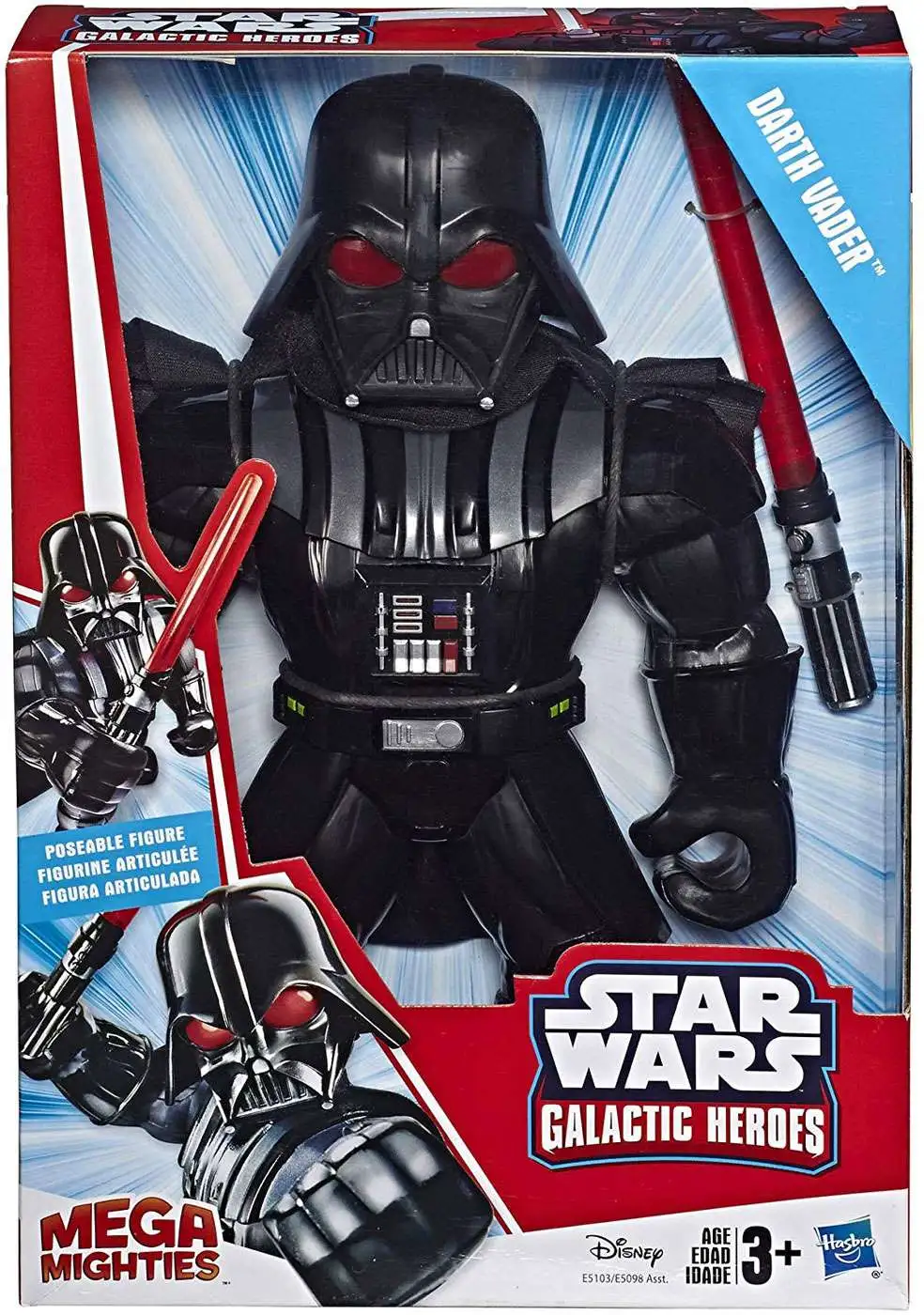 Star Wars Galactic Heroes Mega Mighties Darth Vader Action Figure [Damaged Package]