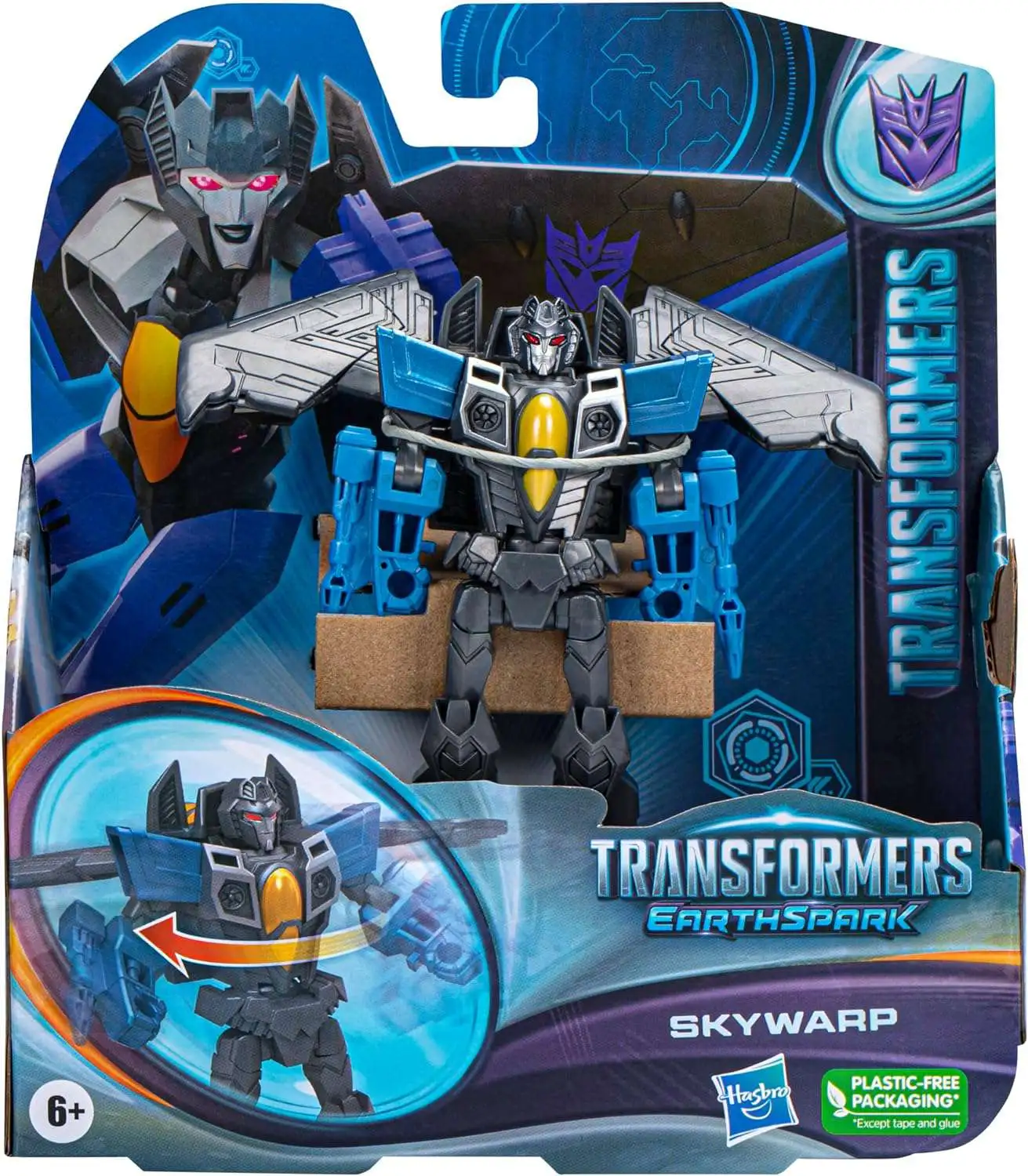 Transformers Earthspark Skywarp Warrior Action Figure Hasbro - ToyWiz