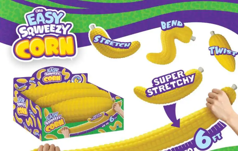 Easy Sqweezy Corn Squeeze Toy [Super Stretchy!] (Pre-Order ships August)