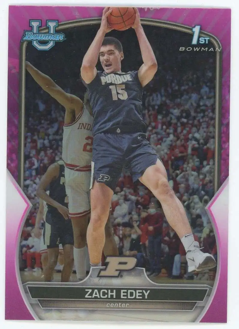 NBA 2023-24 Bowman Chrome U 1st Bowman Pink Refractor Zach Edey #79