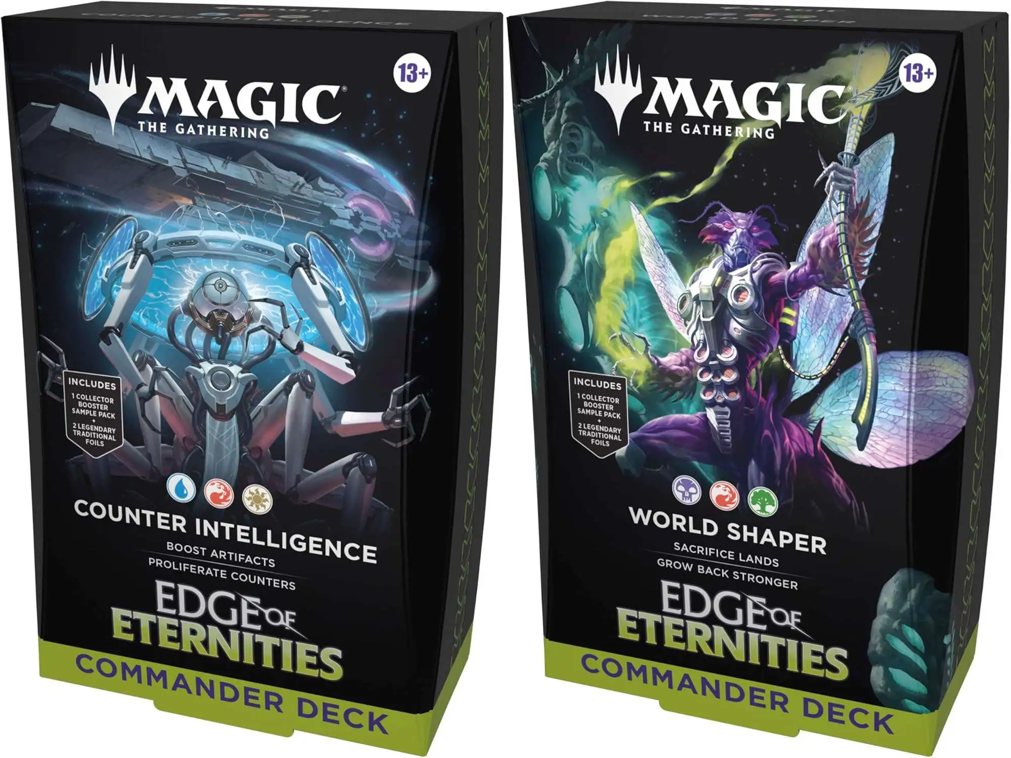 MtG Edge of Eternities Counter Intelligence & World Shaper Set of 2 Commander Decks