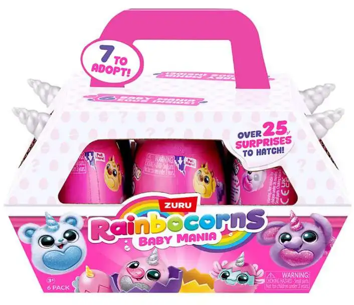 Rainbocorns Eggzania BABY Mania! Exclusive Mystery Egg Plush 6-Pack [Over 25 Surprises to Hatch!]
