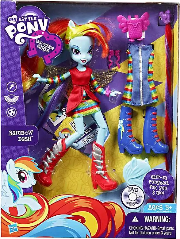 Port agitation egyptisk My Little Pony Equestria Girls Rainbow Rocks Deluxe Rainbow Dash 9 Doll  Clip-m Ponytail Hasbro Toys - ToyWiz