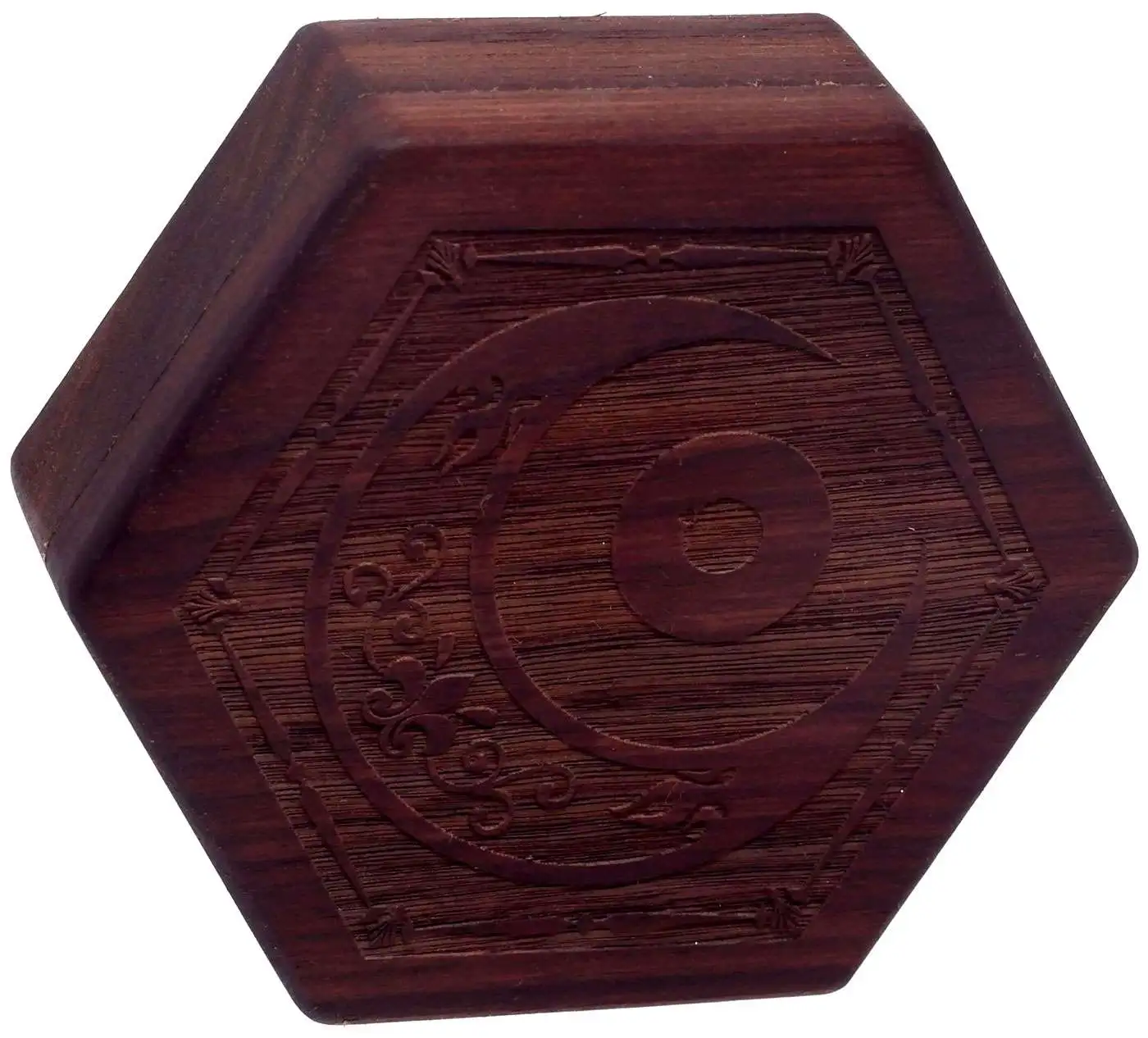 Dungeons & Dragons Hex Dice Chest [Walnut Wood, Mystic Eye Engraving, Beehive Style]