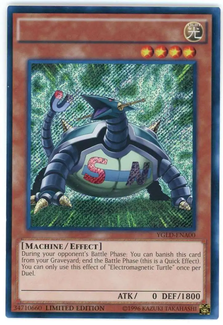 YuGiOh Yugi's Legendary Decks Secret Rare Electromagnetic Turtle YGLD-ENA00 [No Name Misprint]