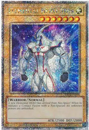 YuGiOh Trading Card Game 25th Anniversary Quarter Century Secret Rare Elemental HERO Neos TN23-EN006