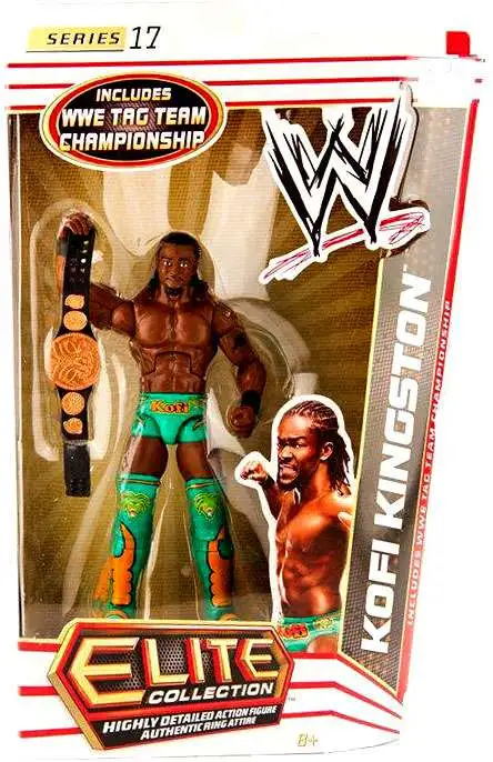 WWE Wrestling Elite Collection Series 17 Kofi Kingston Action Figure WWE  Tag Team Championship Belt Mattel Toys - ToyWiz