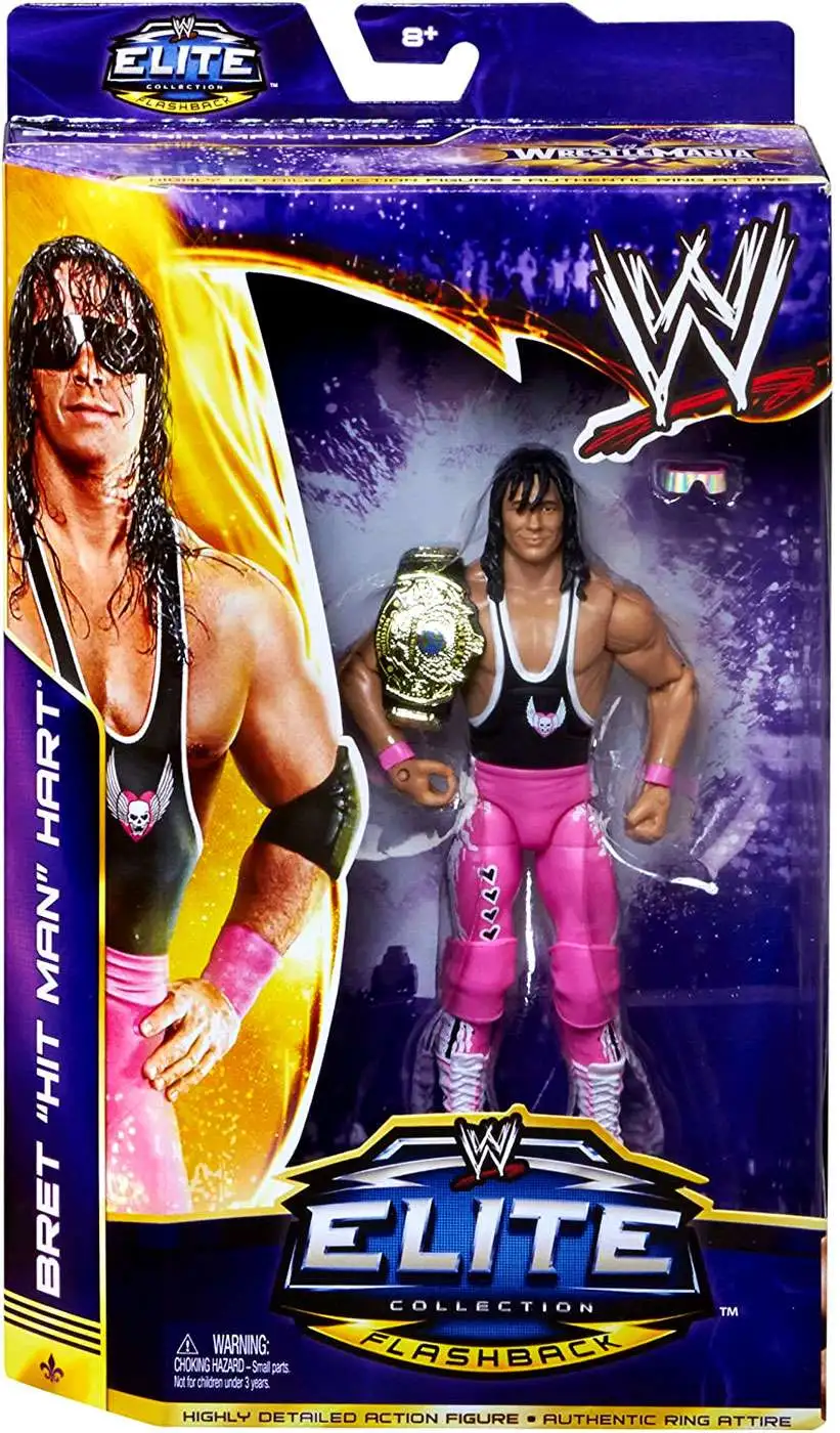 WWE Mattel action figure BASIC 49 BRET HITMAN HART pink Black toy Wrestling 