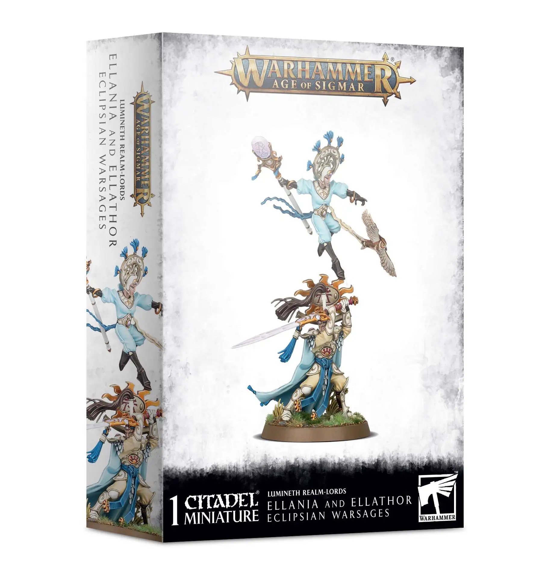 Warhammer Age of Sigmar Lumineth Realm-Lords Ellania and Ellathor