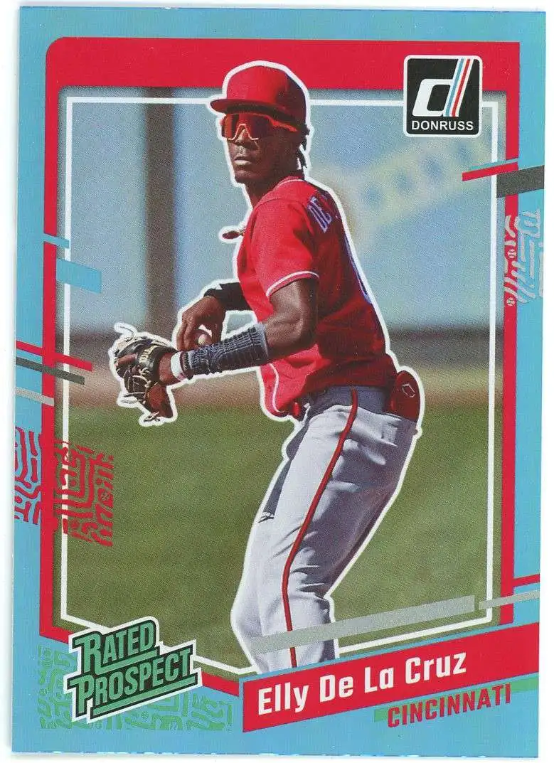 MLB Cincinatti Reds 2023 Panini Donruss Holo Blue Parallel Elly De La Cruz #57 [Rated Prospect, Rookie Card]