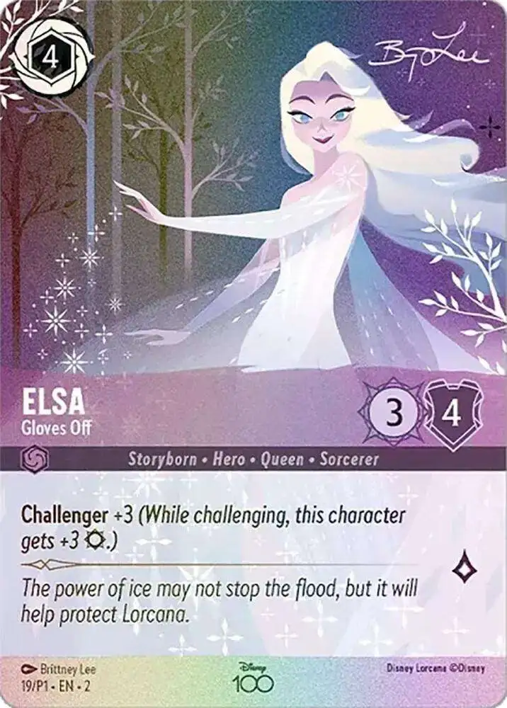 Disney Lorcana Trading Card Game Rise of the Floodborn Single Card Promo  Elsa - Gloves Off 19P1 Alternate Art - ToyWiz