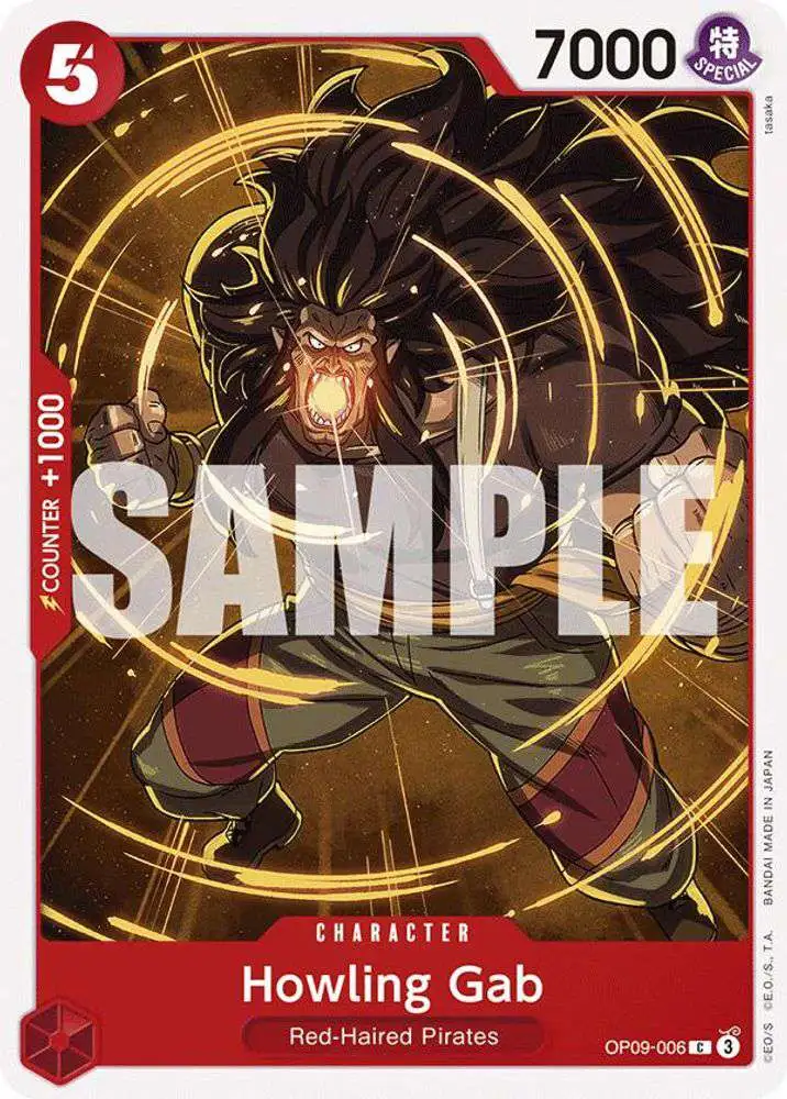 One Piece Trading Card Game Emperors in the New World Common Howling Gab OP09-006
