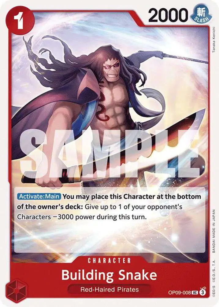 One Piece Trading Card Game Emperors in the New World Uncommon Building Snake OP09-008