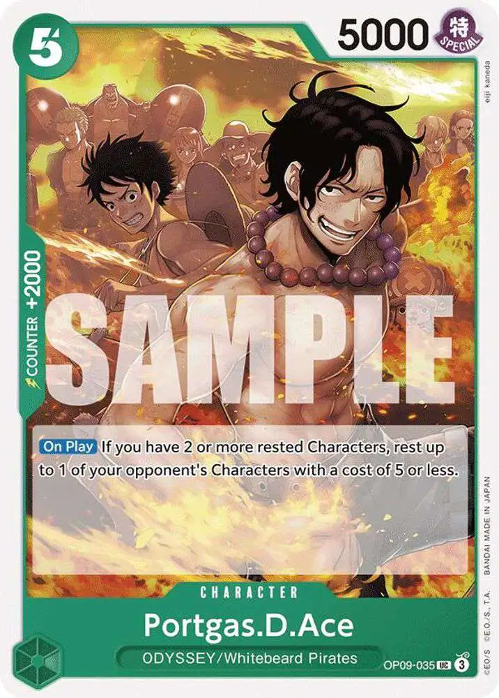 One Piece Trading Card Game Emperors in the New World Uncommon Portgas.D.Ace OP09-035