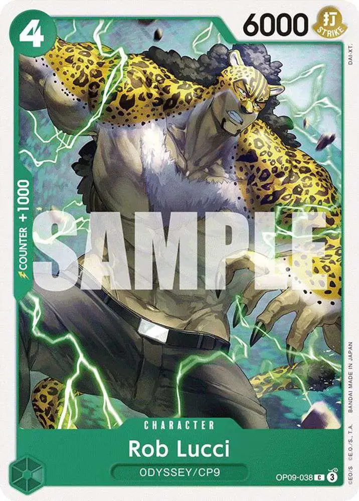 One Piece Trading Card Game Emperors in the New World Common Rob Lucci OP09-038