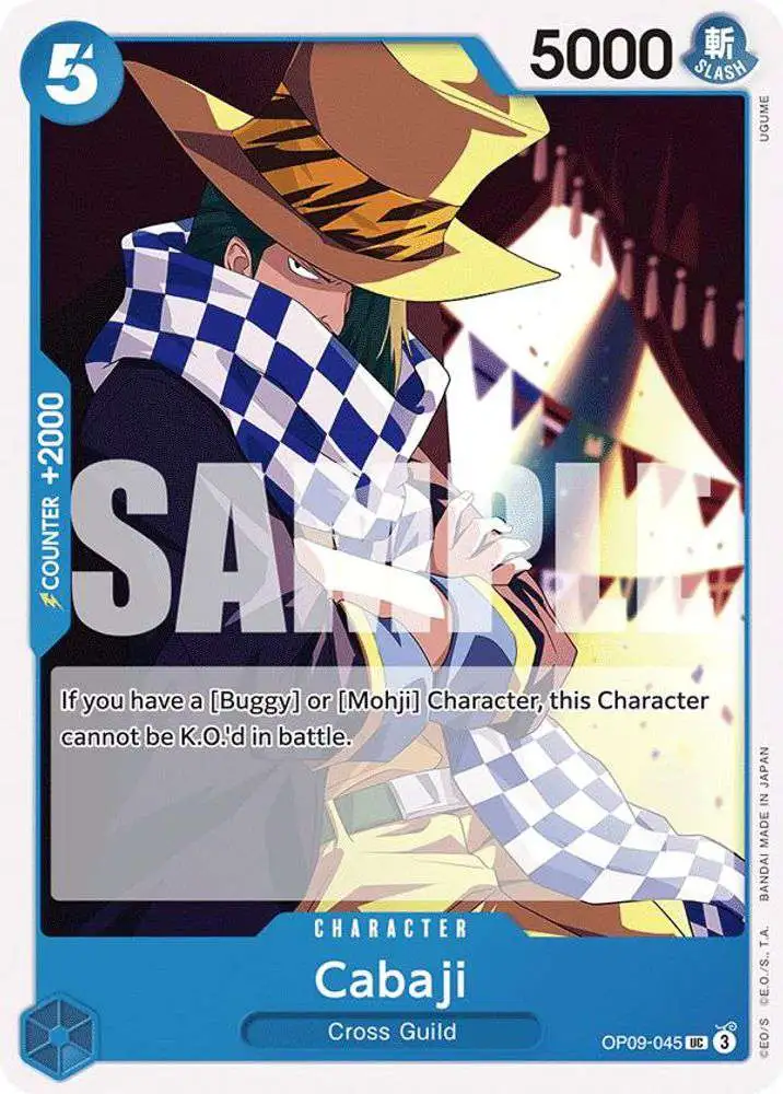 One Piece Trading Card Game Emperors in the New World Uncommon Cabaji OP09-045
