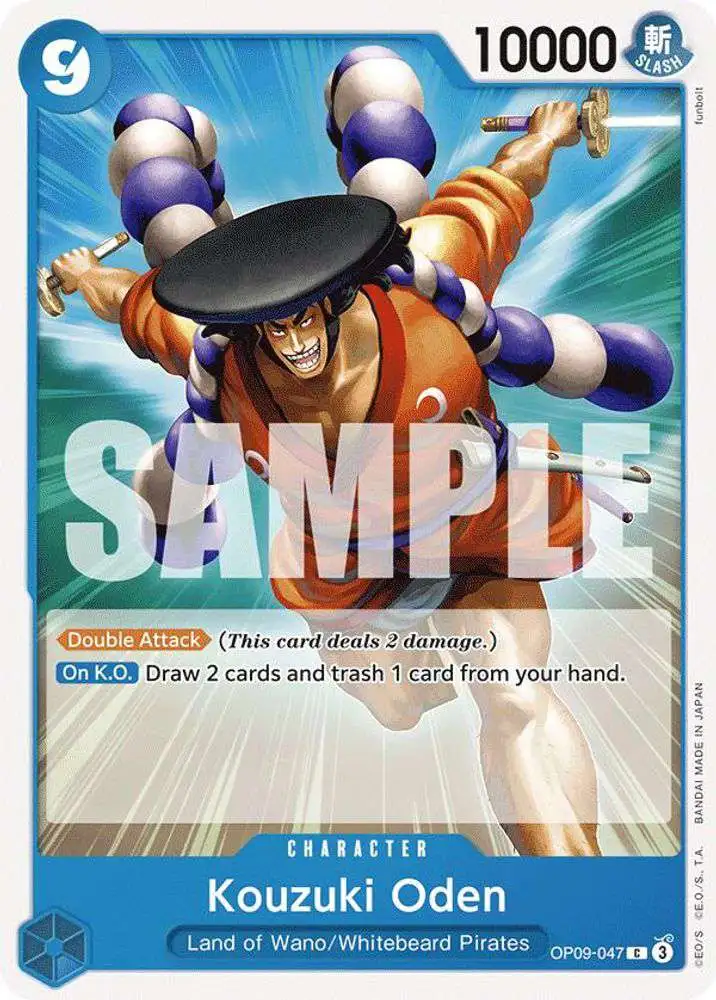 One Piece Trading Card Game Emperors in the New World Common Kouzuki Oden OP09-047