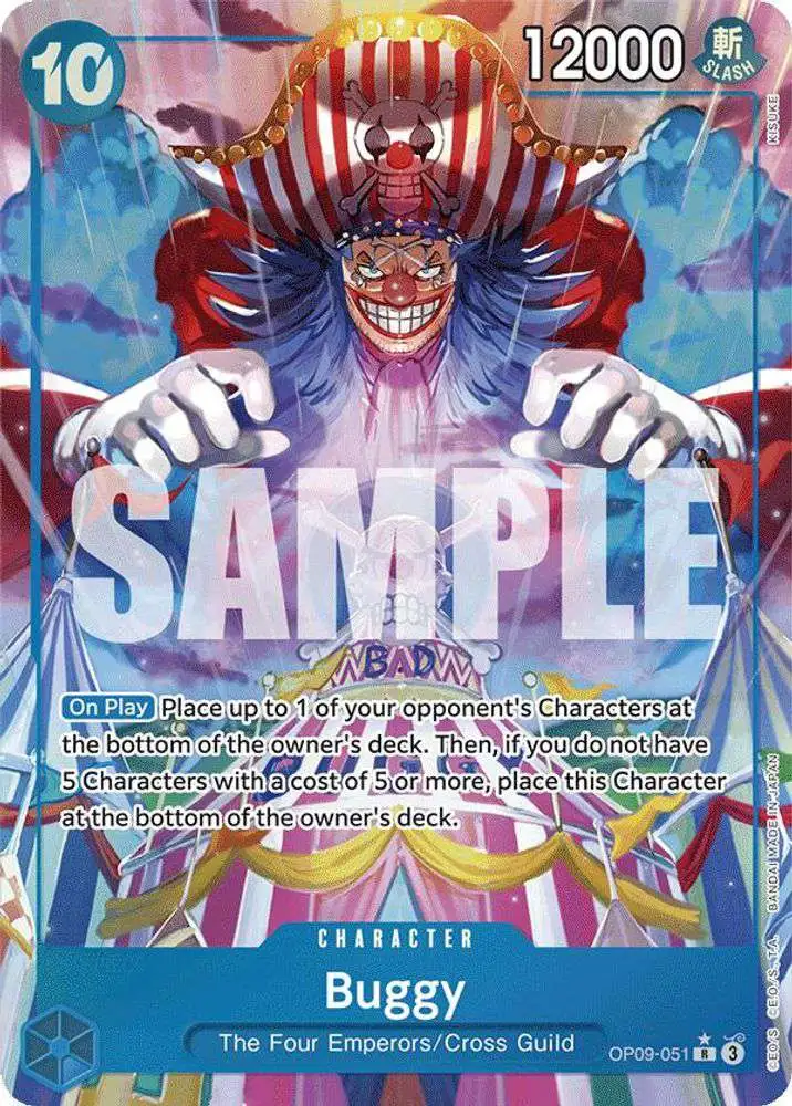 One Piece Trading Card Game Emperors in the New World Rare Buggy OP09-051 [Alternate Art]