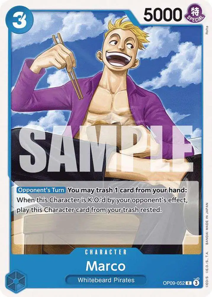 One Piece Trading Card Game Emperors in the New World Common Marco OP09-052