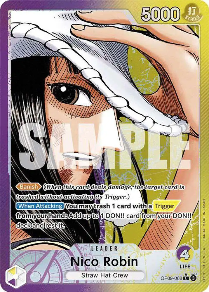 One Piece Trading Card Game Emperors in the New World Single Card Leader Nico  Robin OP09-062 Parallel - ToyWiz