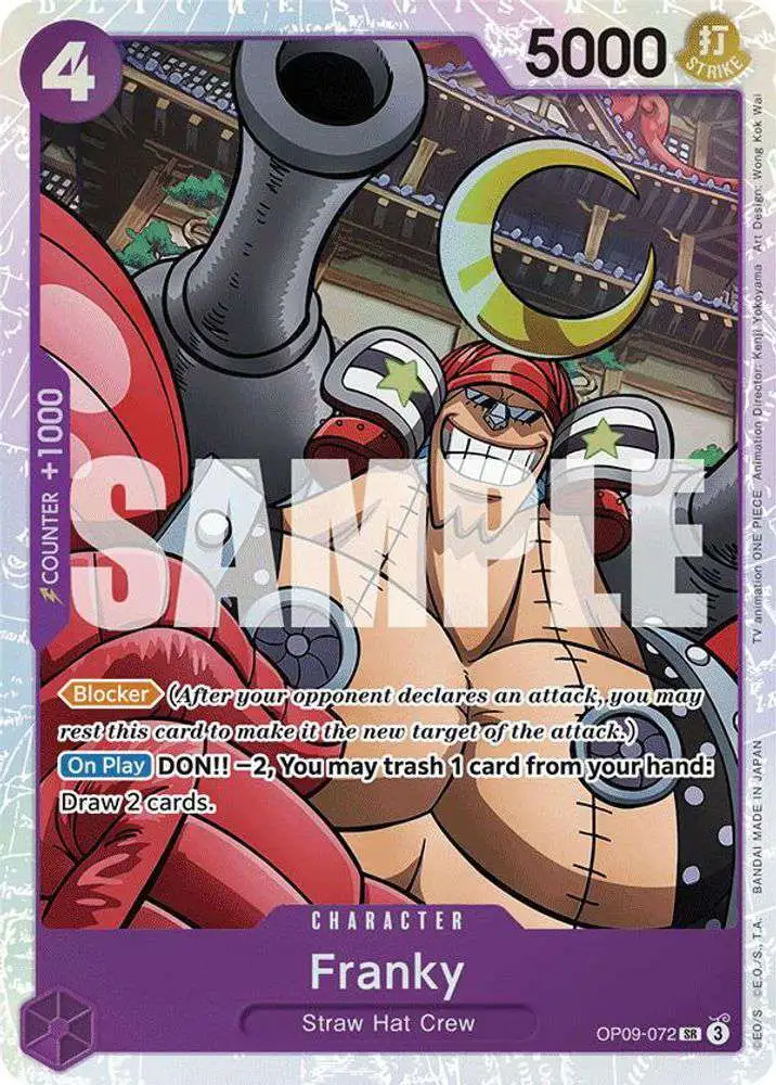 One Piece Trading Card Game Emperors in the New World Super Rare Franky OP09-072