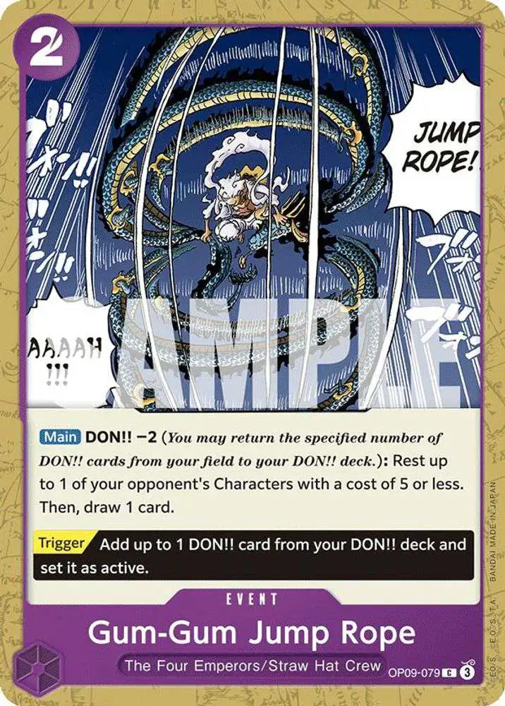 One Piece Trading Card Game Emperors in the New World Common Gum-Gum Jump Rope OP09-079
