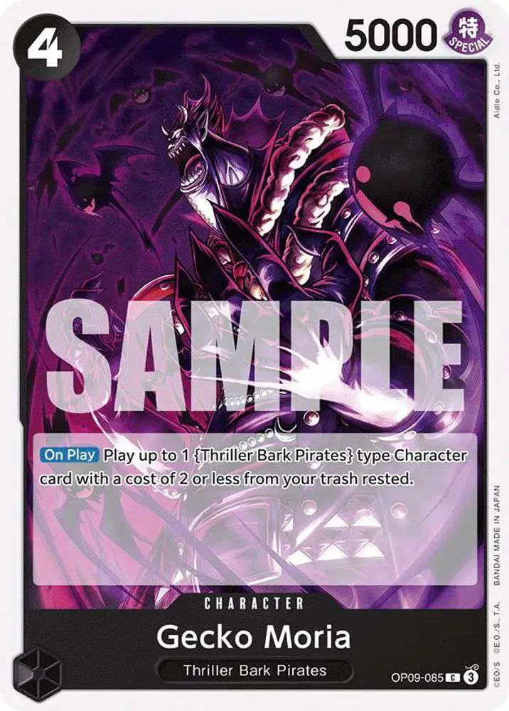 One Piece Trading Card Game Emperors in the New World Common Gecko Moria OP09-085