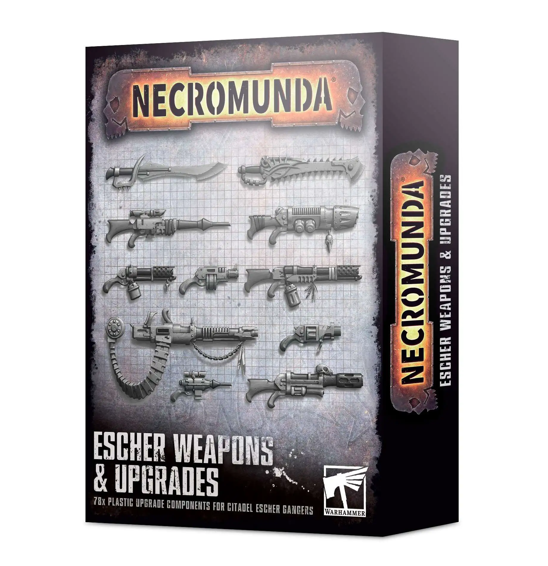 Warhammer 40,000 Necromunda: Underhive Escher Weapons & Upgrades Miniature Set