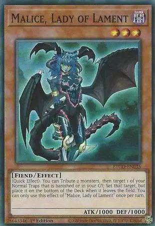 YuGiOh Eternity Code Super Rare Malice, Lady of Lament ETCO-EN035