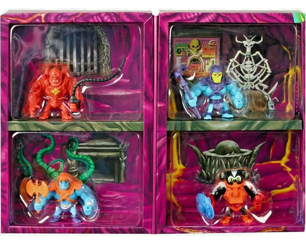 Masters of the Universe Eternia Minis Skeletor, Beast Man, Stinkor & Faker 2-Inch Mini Figure 4-Pack [Snake Mountain]