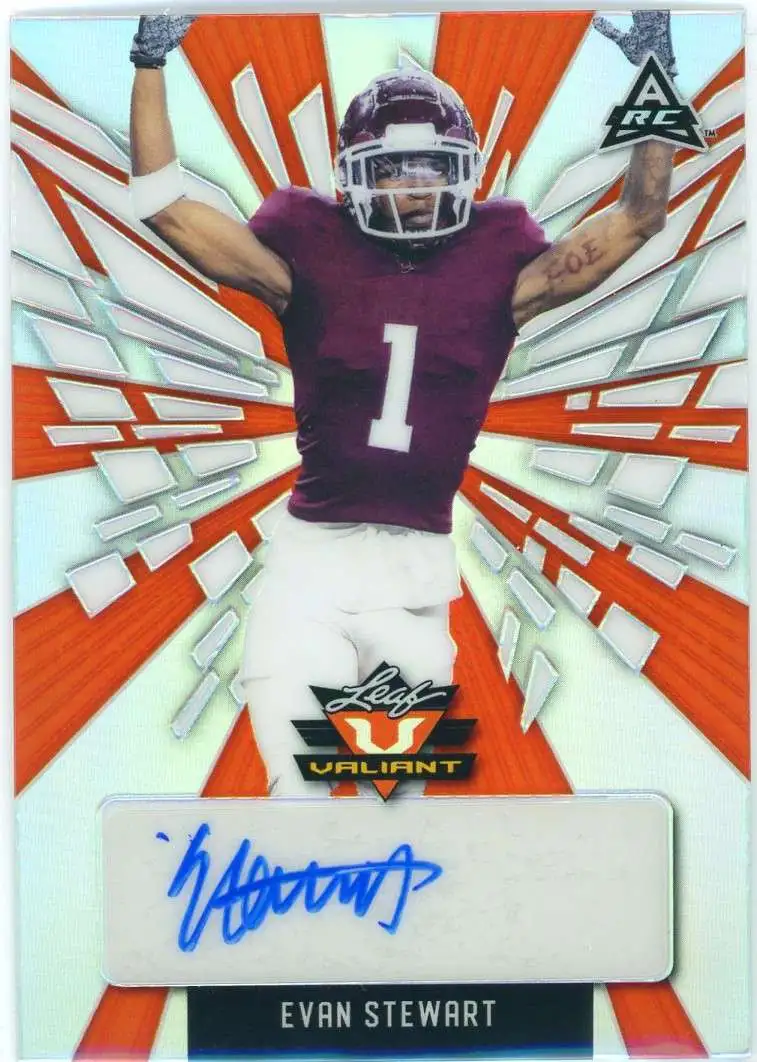 NFL 2022 Leaf Valiant Evan Stewart 4/25 Autographed Single Card BA-ES1 [Rookie]