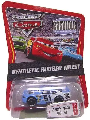 Disney / Pixar Cars The World of Cars Synthetic Rubber Tires Easy Idle No. 51 Exclusive Diecast Car