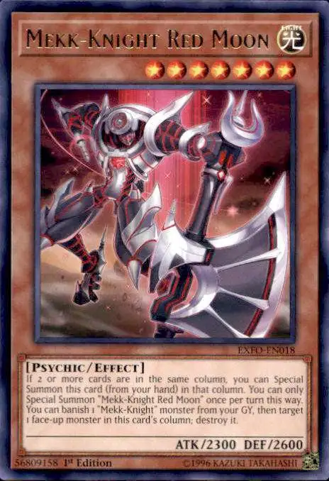 YuGiOh Trading Card Game Extreme Force Rare Mekk-Knight Red Moon EXFO-EN018