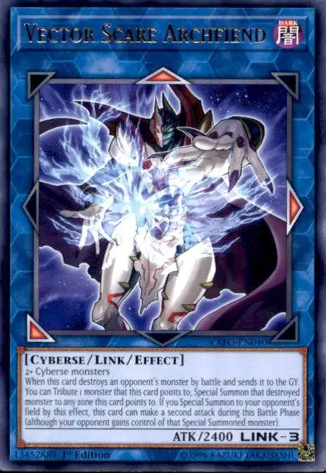 YuGiOh Trading Card Game Extreme Force Rare Vector Scare Archfiend EXFO-EN040
