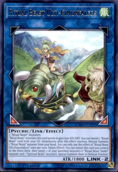 YuGiOh Trading Card Game Extreme Force Rare Ritual Beast Ulti-Kimunfalcos EXFO-EN096