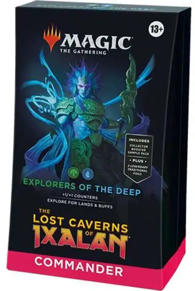 MtG Lost Caverns of Ixalan Explorers of the Deep Commander Deck [100 Card Deck, 2-Card Collector Booster Sample Pack & Accessories]