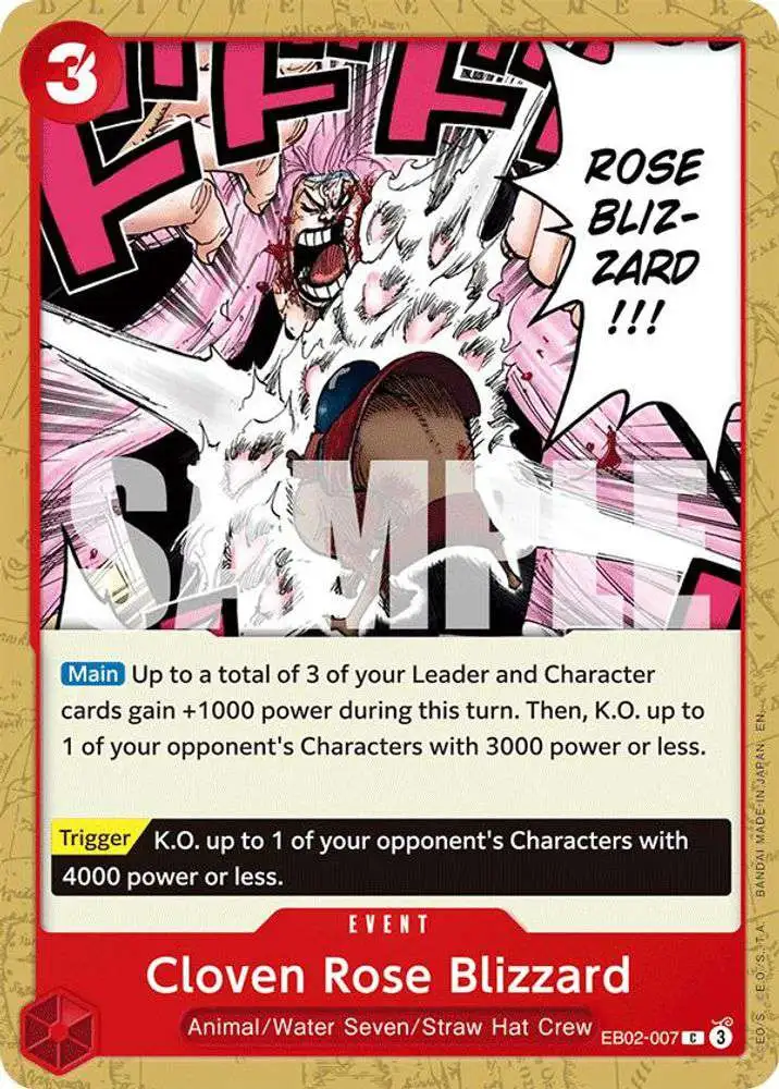 One Piece Trading Card Game Extra Booster: Anime 25th Collection Common Cloven Rose Blizzard EB02-007